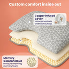 Brightr® MoonHug Adjustable Memory Foam pillow - Joe’s Haven