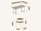 Attleboro Dining Table, Sintered Stone & Gold - Joe’s Haven