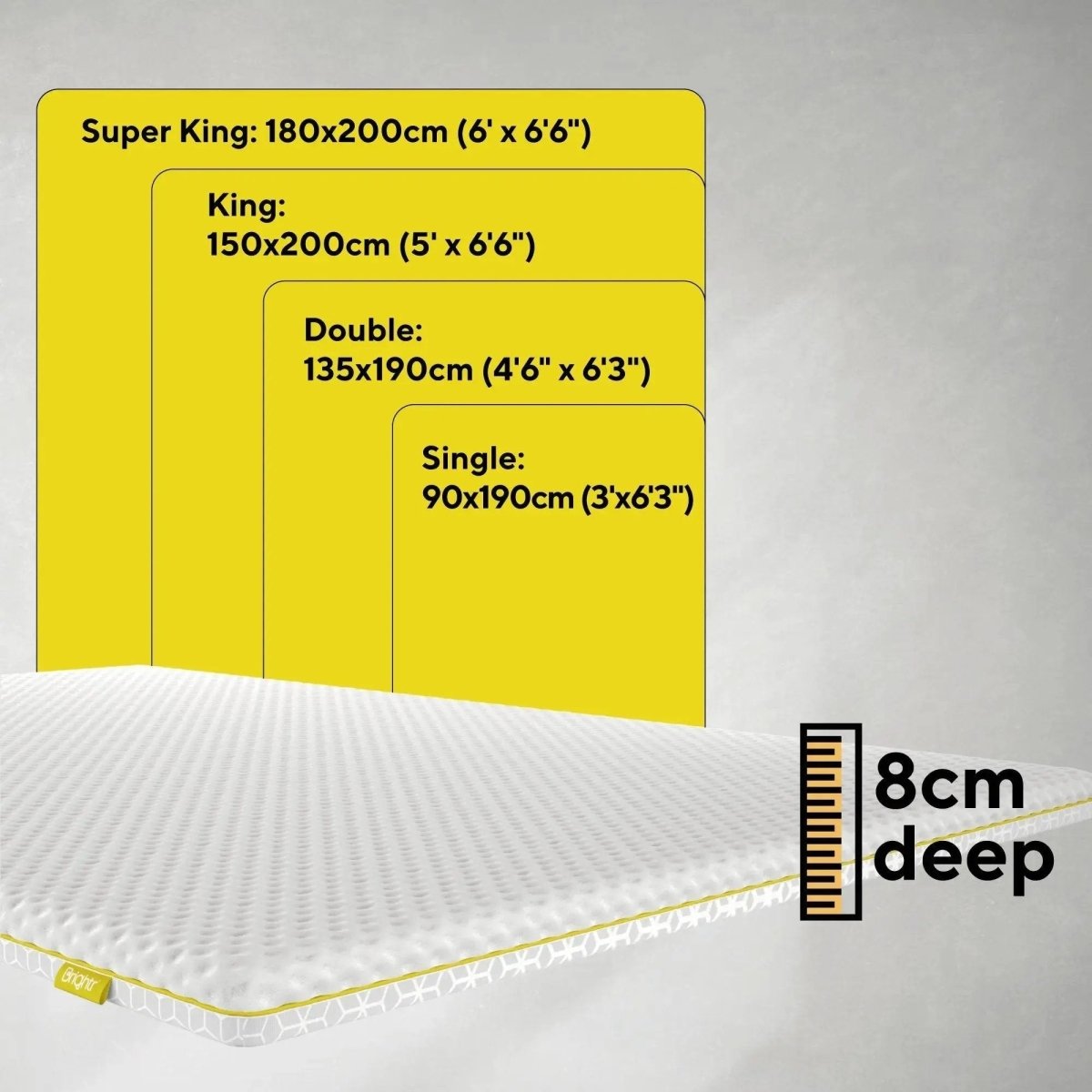 Brightr® Aurora Deluxe 2 in 1 Memory Foam mattress topper - Joe’s Haven