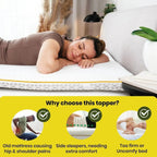 Brightr® Aurora 2 in 1 Best Memory Foam Mattress Topper Soft/Medium Firm - Joe’s Haven