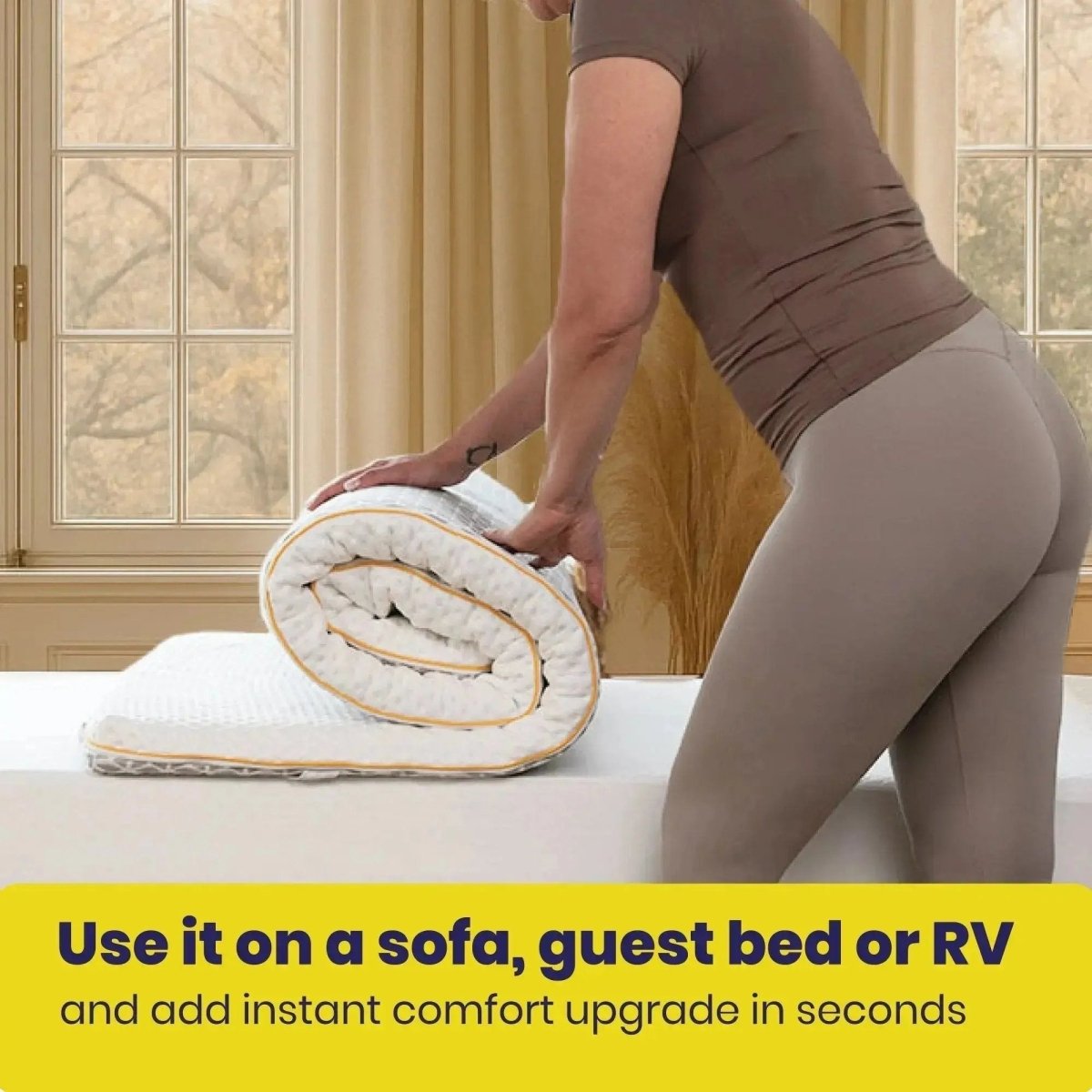Brightr® Aurora 2 in 1 Best Memory Foam Mattress Topper Soft/Medium Firm - Joe’s Haven