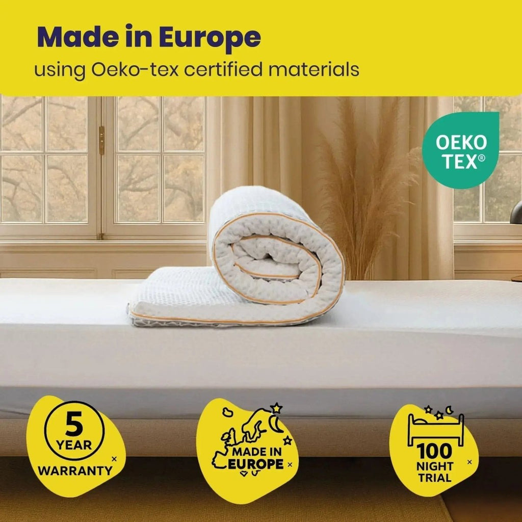 Brightr® Aurora 2 in 1 Best Memory Foam Mattress Topper Soft/Medium Firm - Joe’s Haven