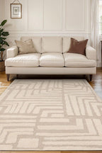Ava Pave Wave Illusion Rug – Cream Abstract - Joe’s Haven