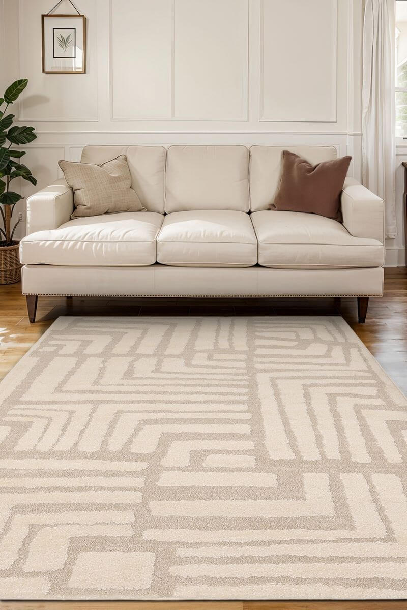 Ava Pave Wave Illusion Rug – Cream Abstract - Joe’s Haven