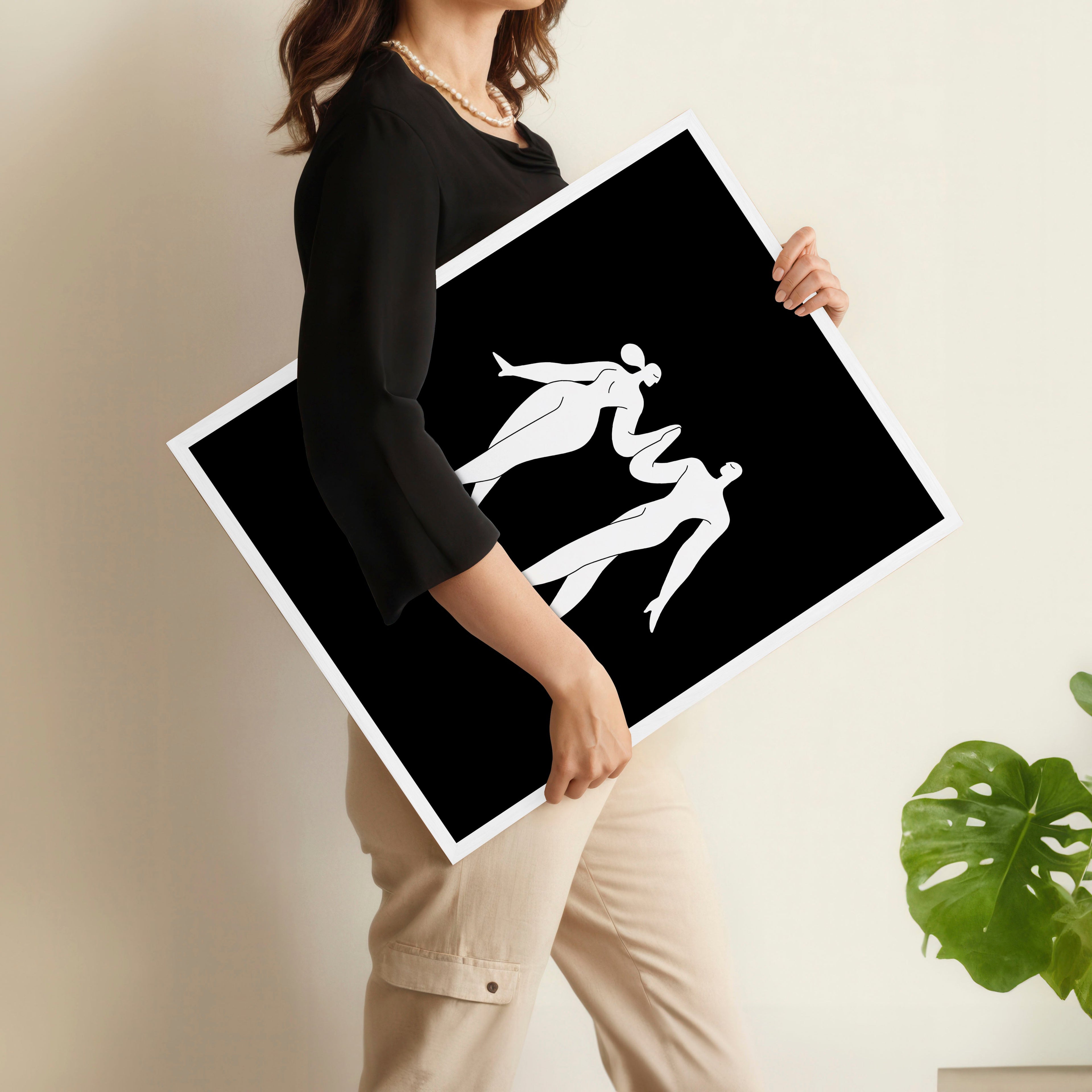 Bathroom Wall Hanging Art | Set of 3 Boho Women Wall art Prints