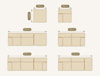B&B Italia Camaleonda Style Sofa, Three Seater Sofa, Modular Sofa, Velvet - Joe’s Haven