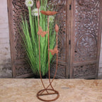 Bansari Flower Bird Feeder Rusted Metal Finish - Joe’s Haven