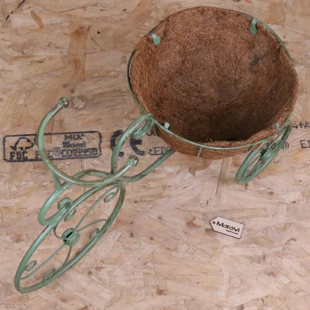 Bike Garden Planter Metal Vintage Green - Joe’s Haven