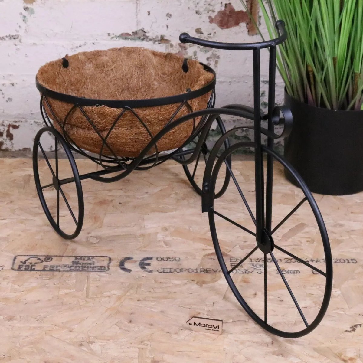 Bike Garden Planter Metal Vintage Style Black - Joe’s Haven