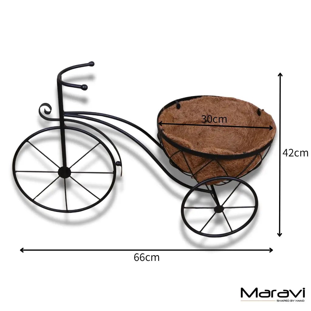 Bike Garden Planter Metal Vintage Style Black - Joe’s Haven
