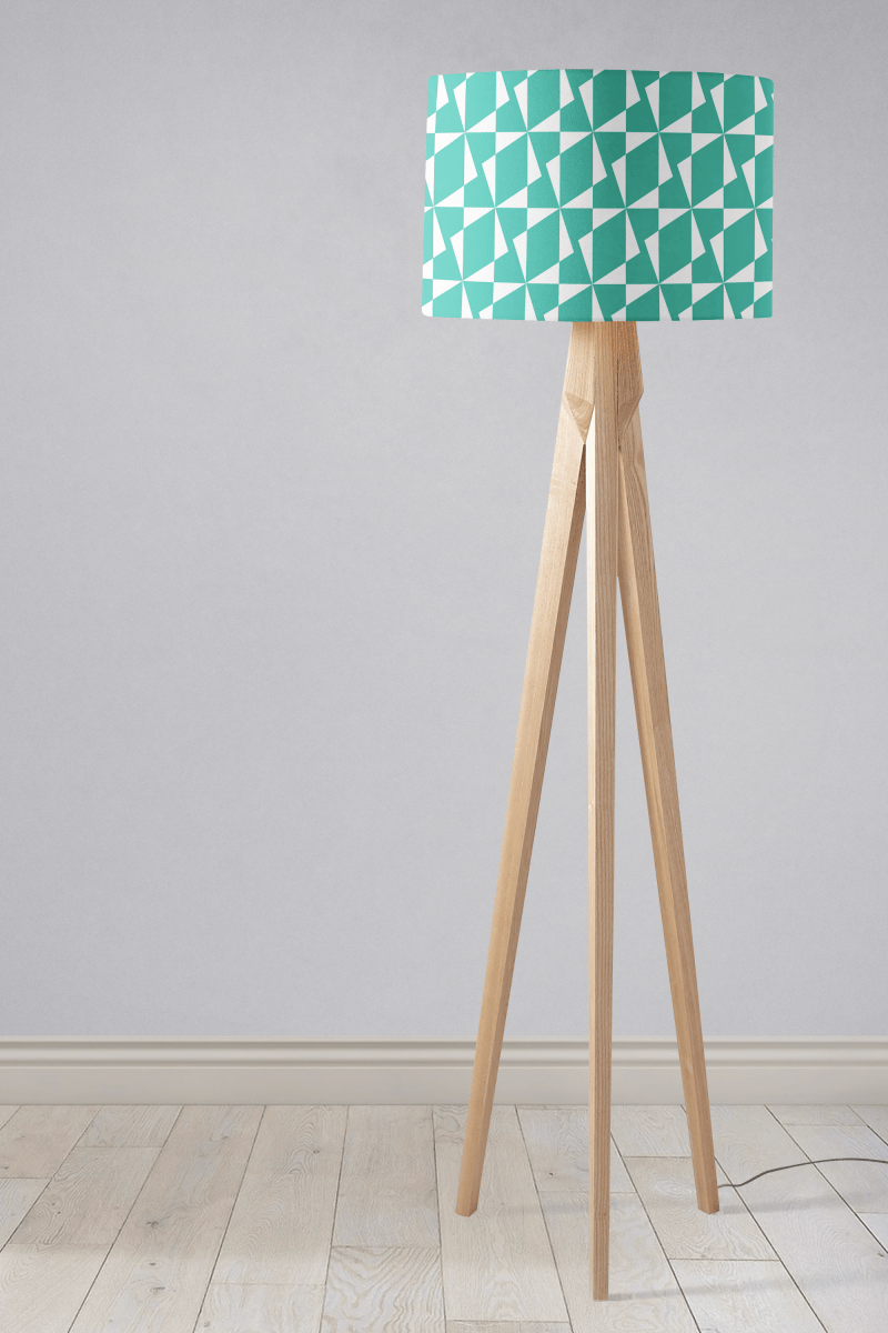 Turquoise Retro Geometric Lampshade, Ceiling or Table Lamp Shade (Copy) - Joe’s Haven