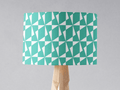 Turquoise and White Retro Geometric Lampshade, Ceiling or Table Lamp Shade - Joe’s Haven