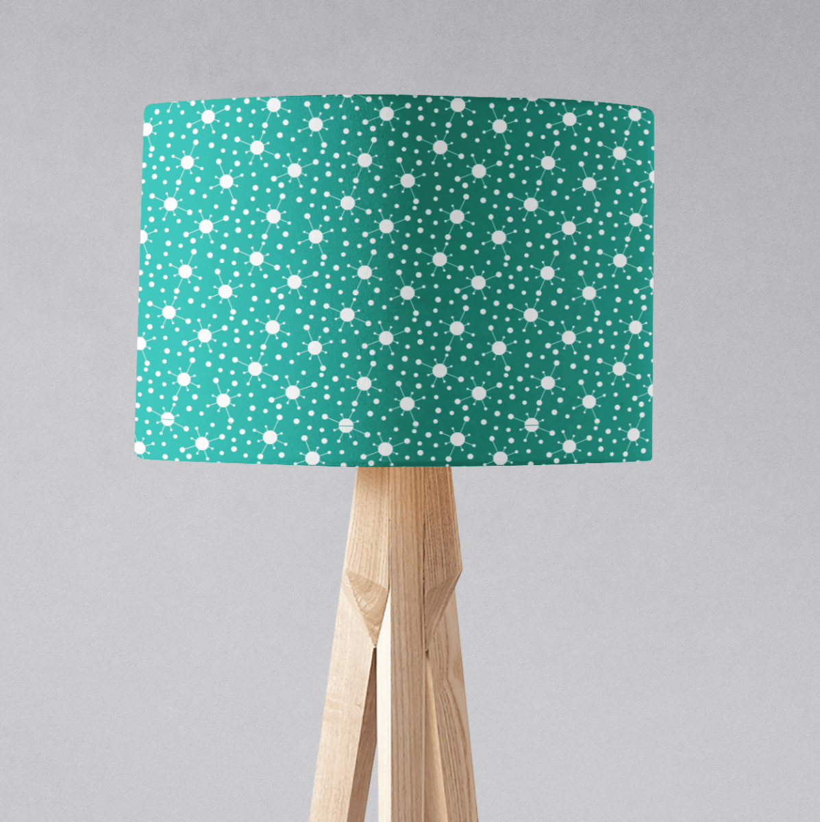 Turquoise and White Retro Lampshade, Ceiling or Table Lamp Shade - Joe’s Haven