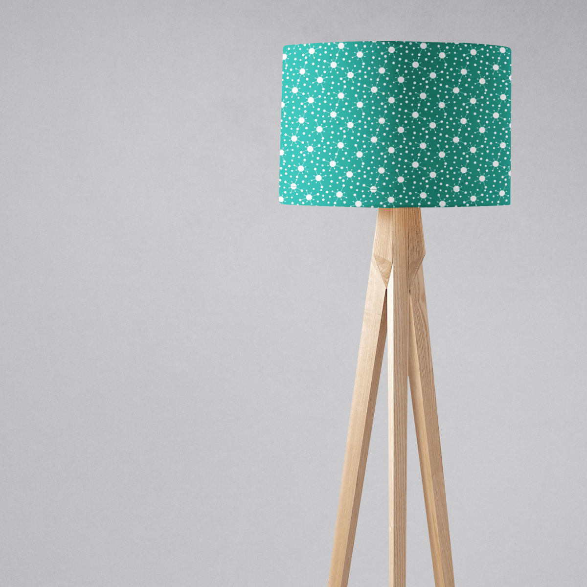 Turquoise and White Retro Lampshade, Ceiling or Table Lamp Shade - Joe’s Haven