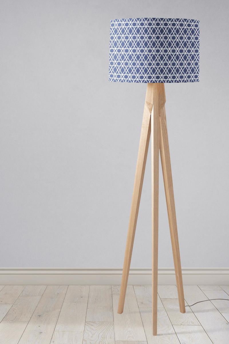 Blue and White Lines Lampshade, Ceiling or Table Lamp Shade - Joe’s Haven