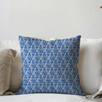 Modern Geometric Blue Cushion Cover – Modern Geometric Cotton Cushion Cover - Joe’s Haven