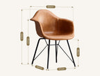 A Set of 2 Bobby Dining Chairs, Distressed Leather - Joe’s Haven