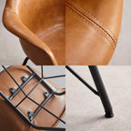 A Set of 2 Bobby Dining Chairs, Distressed Leather - Joe’s Haven