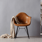 A Set of 2 Bobby Dining Chairs, Distressed Leather - Joe’s Haven