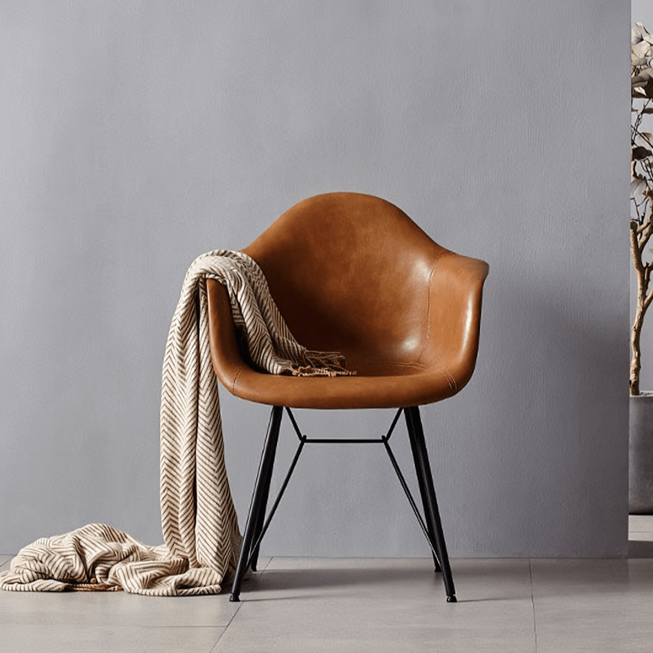 A Set of 2 Bobby Dining Chairs, Distressed Leather - Joe’s Haven