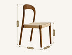 Bonnie Dining Chair, Rattan & Solid Wood - Joe’s Haven