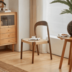 Bonnie Dining Chair, Rattan & Solid Wood - Joe’s Haven