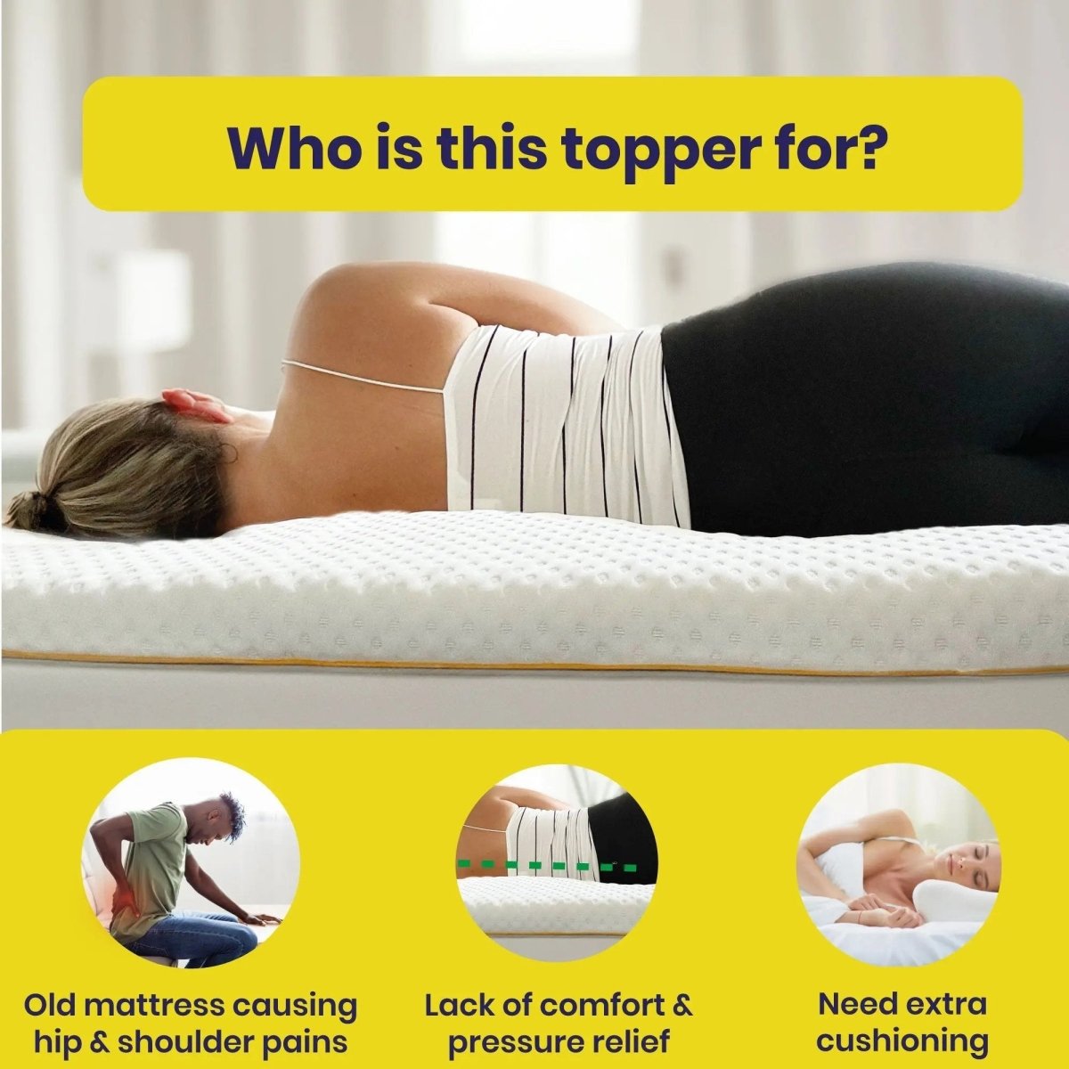 Brightr® Aurora 2 in 1 Memory Foam mattress topper - Joe’s Haven
