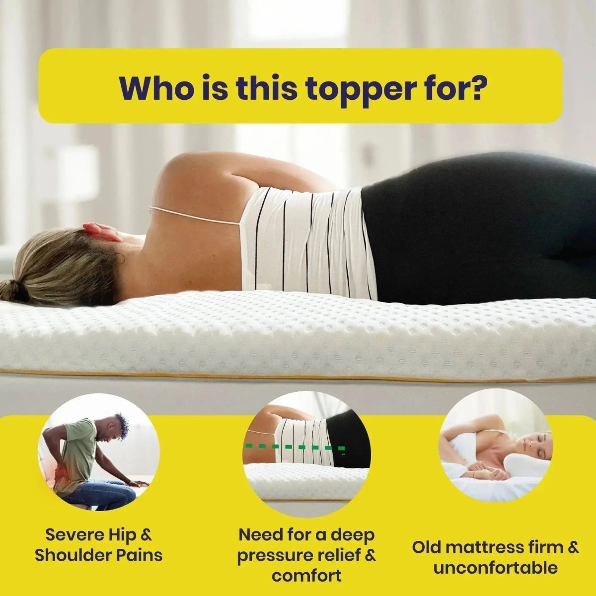 Brightr® Aurora Deluxe 2 in 1 Memory Foam mattress topper - Joe’s Haven