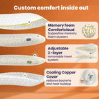 Brightr® Luna adjustable memory foam pillow bundle - Joe’s Haven