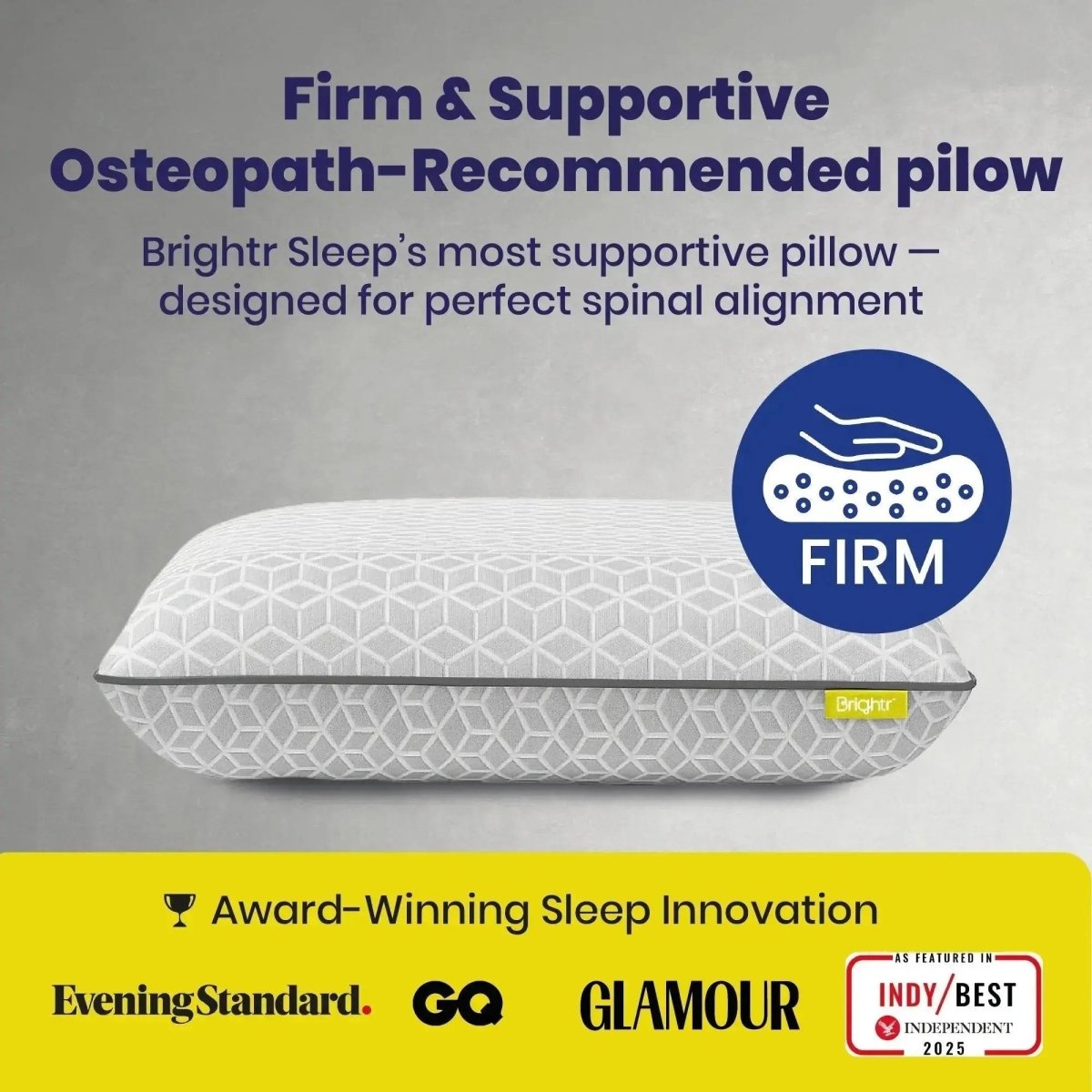 Brightr® Eclipse Adjustable Firm Memory foam pillow - Joe’s Haven