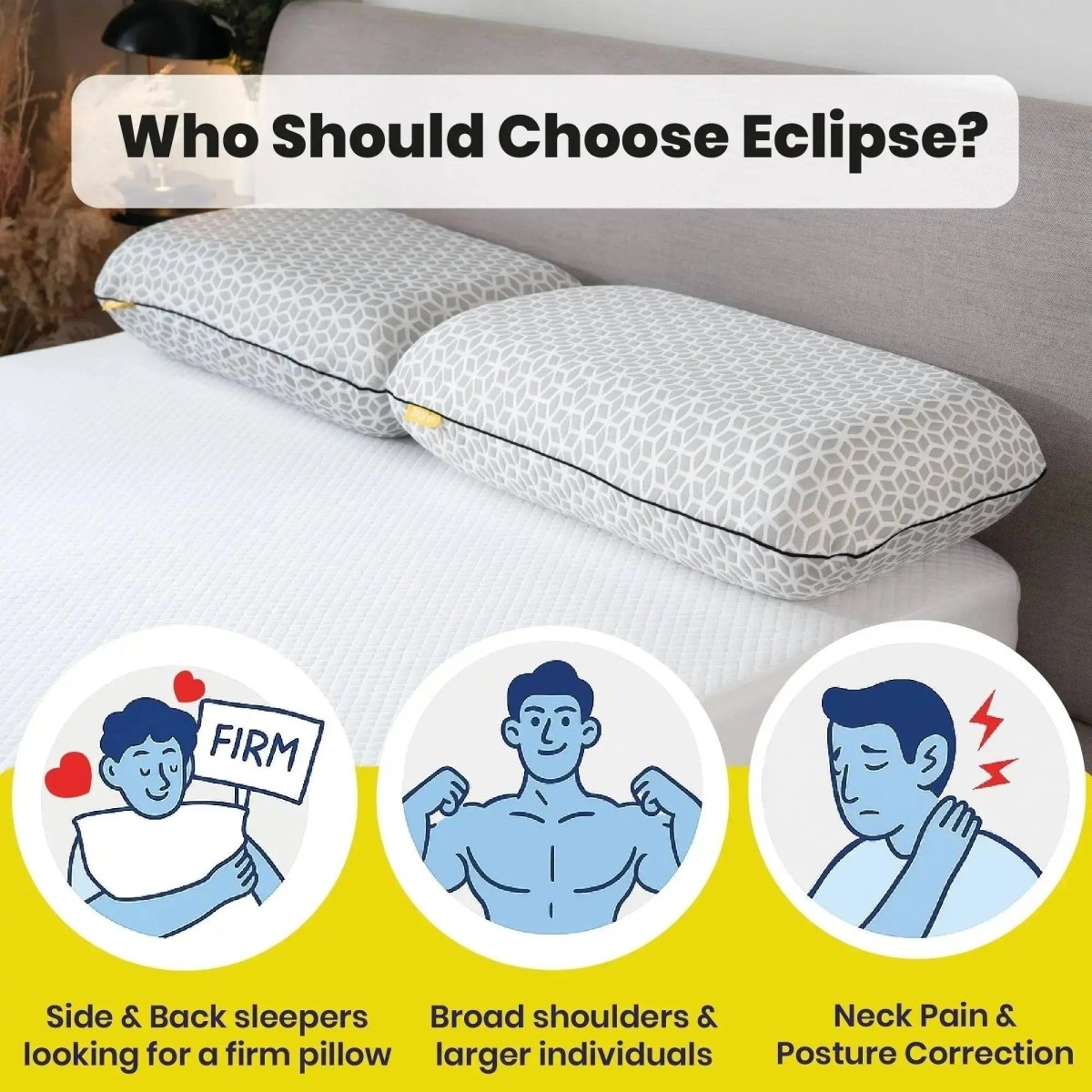 Brightr® Eclipse Adjustable Firm Memory Foam Pillow bundle - Joe’s Haven