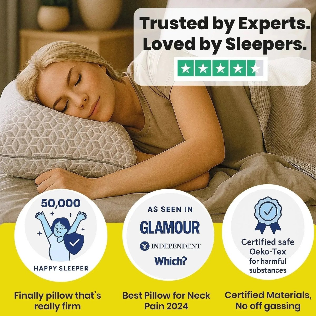 Brightr® Eclipse Adjustable Firm Memory foam pillow - Joe’s Haven