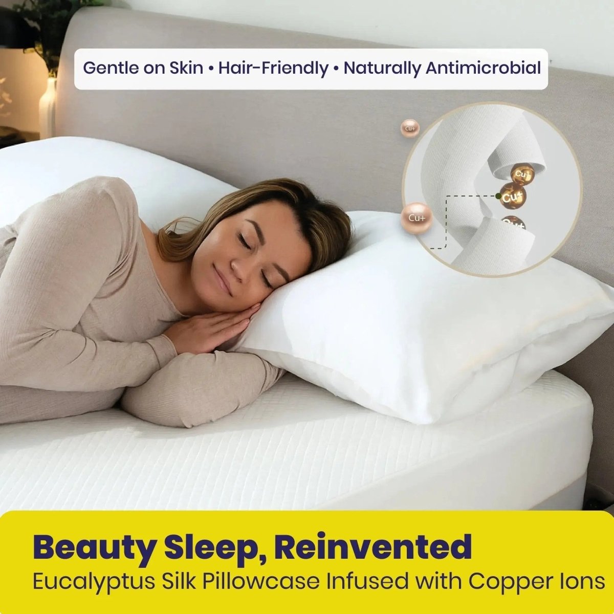 Brightr® Anti - Ageing Copper - Infused Eucalyptus Silk Pillowcase - Joe’s Haven