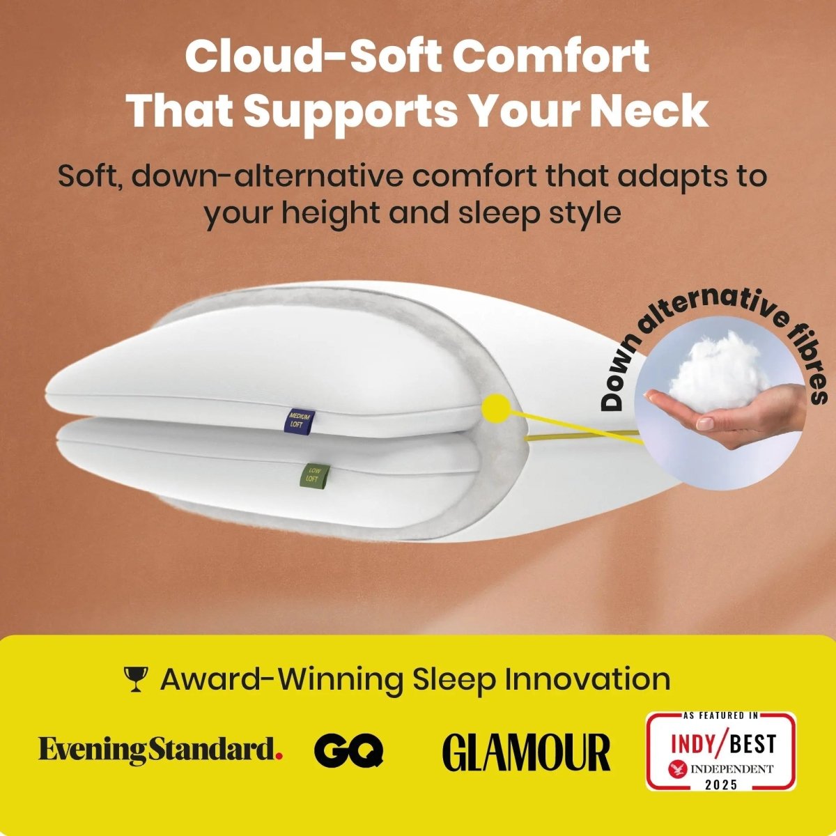 Brightr® Nox Vegan Down Alternative pillow - Joe’s Haven