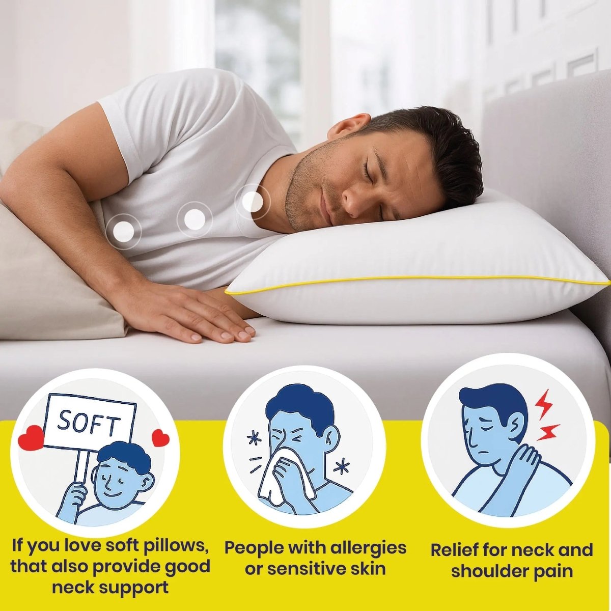 Brightr® Nox Vegan Best Down Alternative pillow - Joe’s Haven