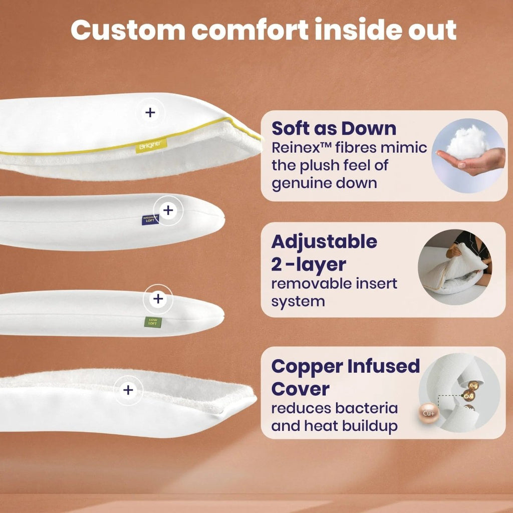 Brightr® Nox Vegan Best Down Alternative pillow - Joe’s Haven