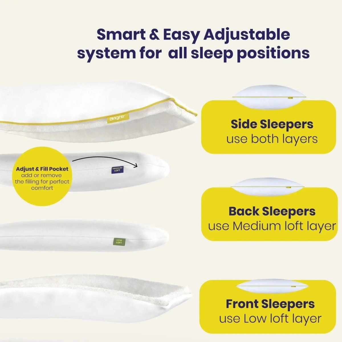 Brightr® Nox Vegan Down Alternative pillow - Joe’s Haven