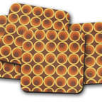 Brown Retro Geometric Placemats, Set of 4 or Set of 6 - Joe’s Haven