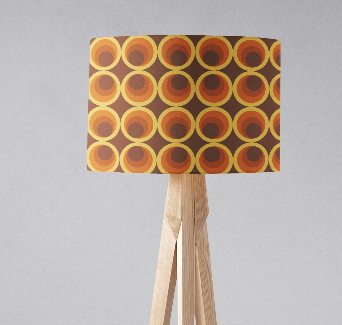 Dark Brown Retro 1970's Design Lampshade, Ceiling or Table Lamp Shade - Joe’s Haven