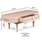 Chester Cane And Wood 1 Drawer Coffee Table - Joe’s Haven
