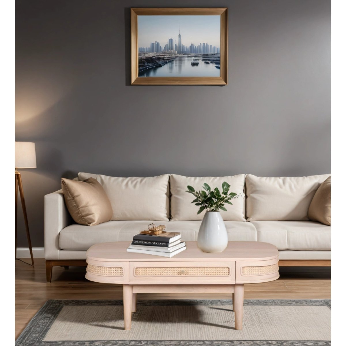 Chester Cane And Wood 1 Drawer Coffee Table - Joe’s Haven