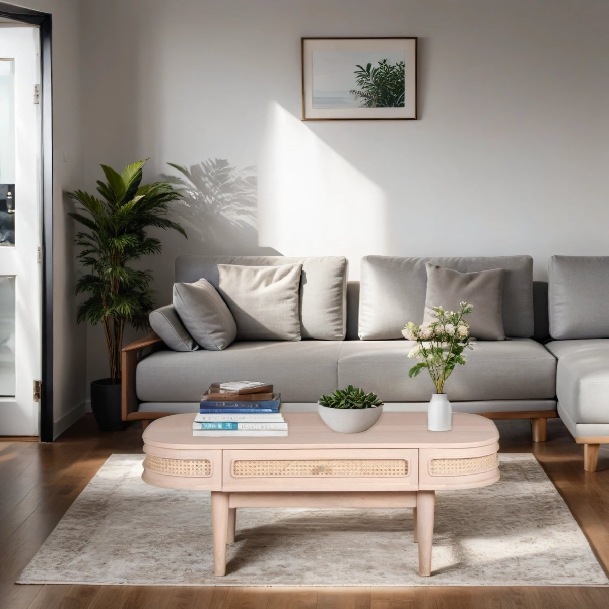 Chester Cane And Wood 1 Drawer Coffee Table - Joe’s Haven