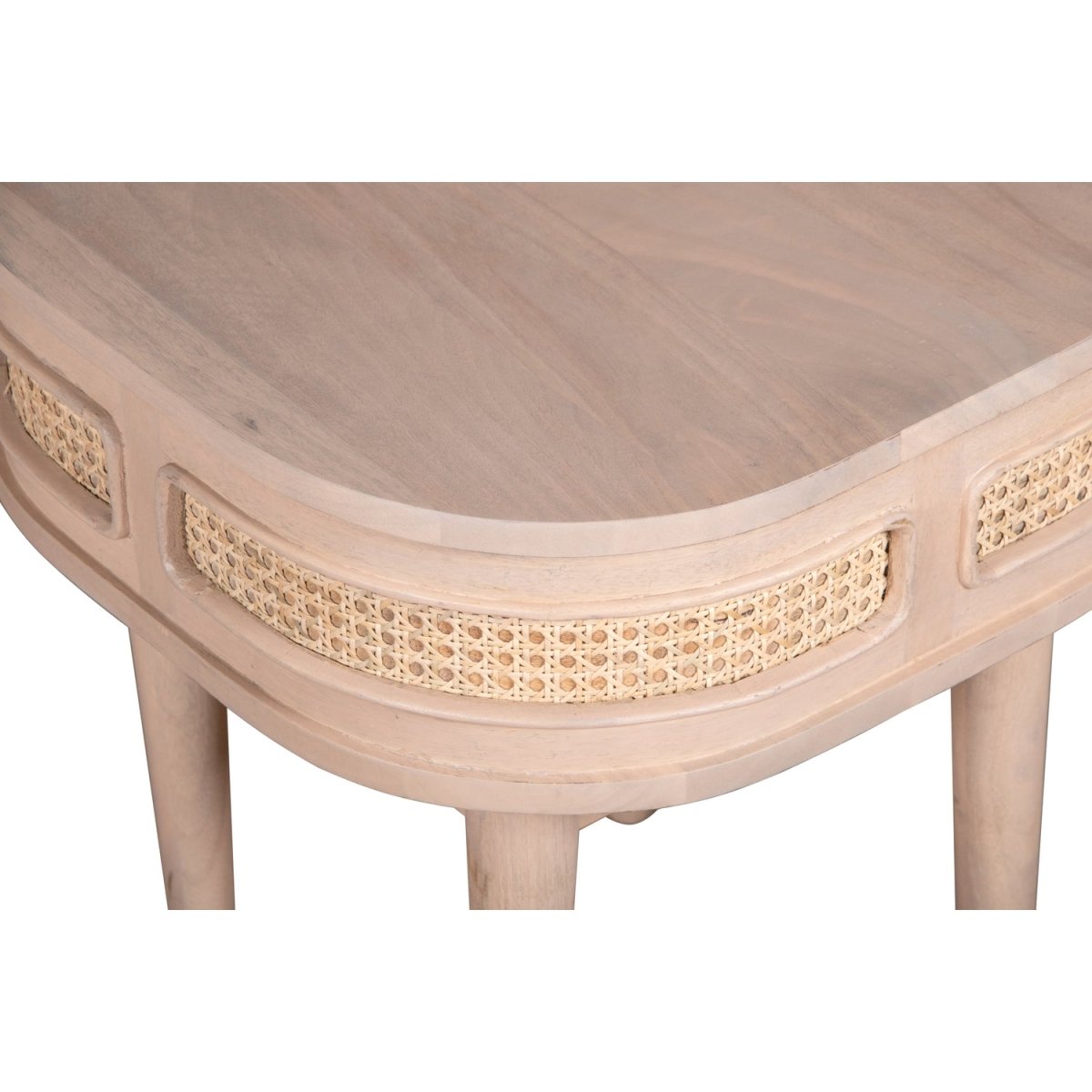 Chester Cane And Wood Bedside Table - Joe’s Haven