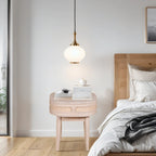 Chester Cane And Wood Bedside Table - Joe’s Haven