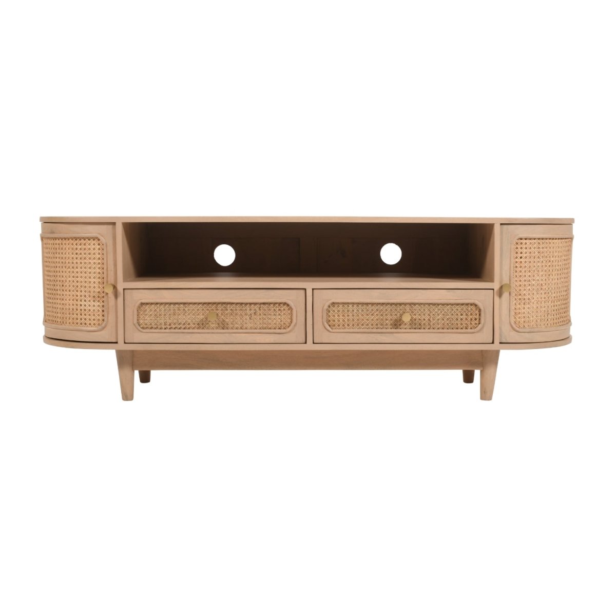 Chester Cane And Wood 2 Drawers TV Cabinet - Joe’s Haven