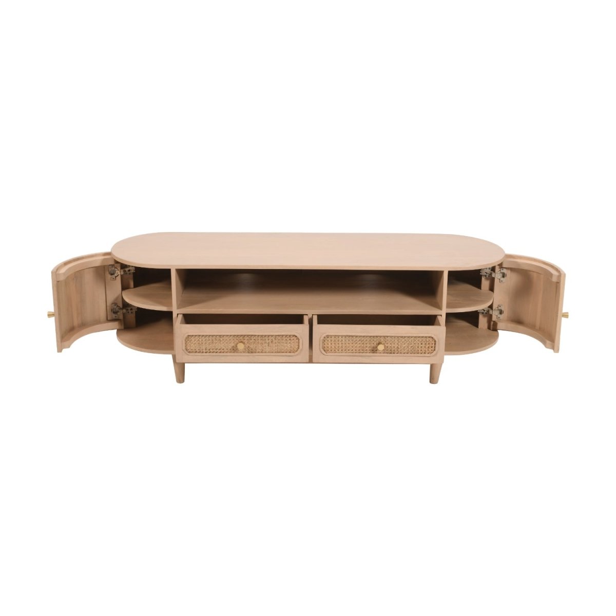 Chester Cane And Wood 2 Drawers TV Cabinet - Joe’s Haven