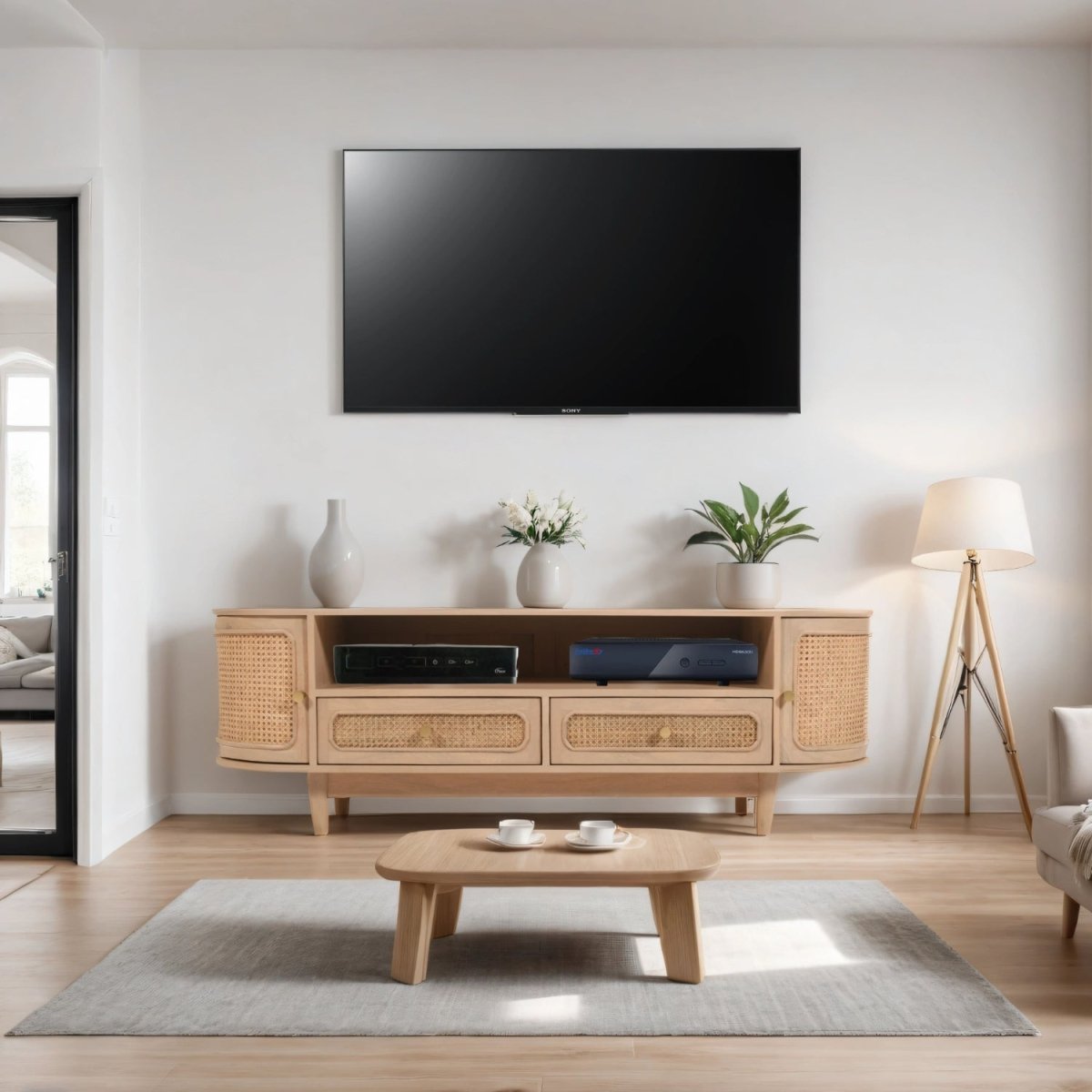 Chester Cane And Wood 2 Drawers TV Cabinet - Joe’s Haven