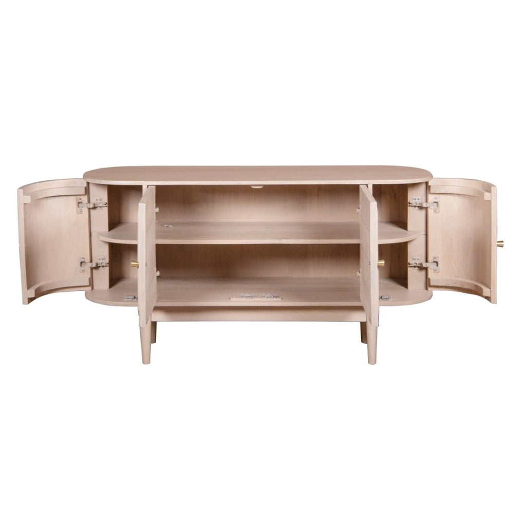 Chester Cane And Wood 4 Doors Sideboard - Joe’s Haven