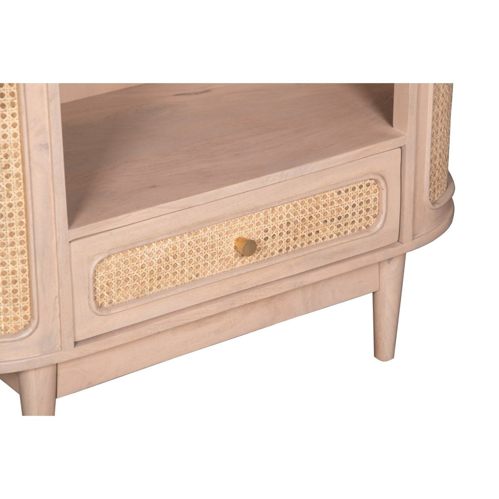 Chester Cane And Wood Bookcase - Joe’s Haven