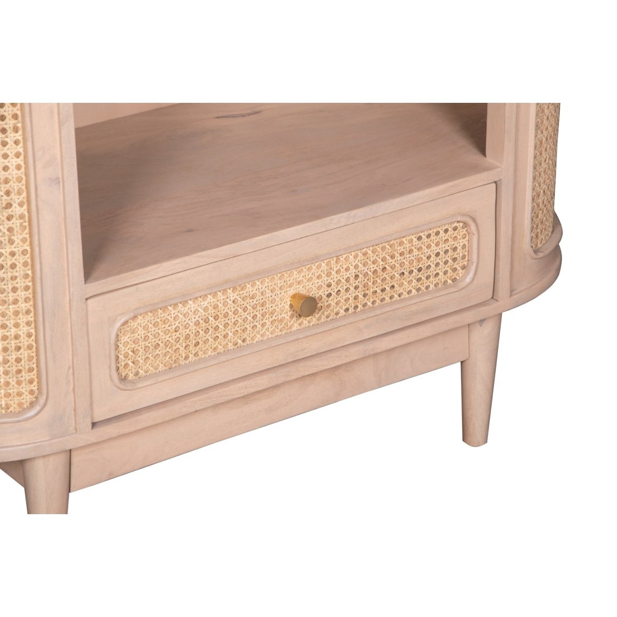 Chester Cane And Wood Bookcase - Joe’s Haven